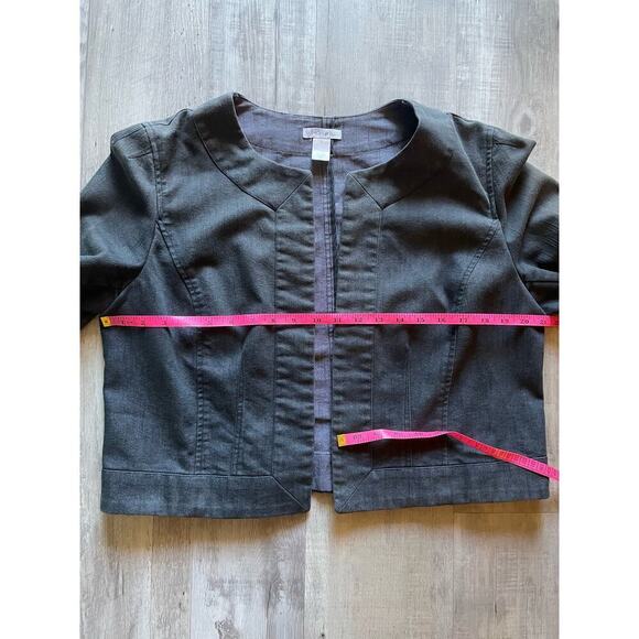 Fashion bug chambray jacket wash 3/4 sleeve size large - Picture 5 of 9